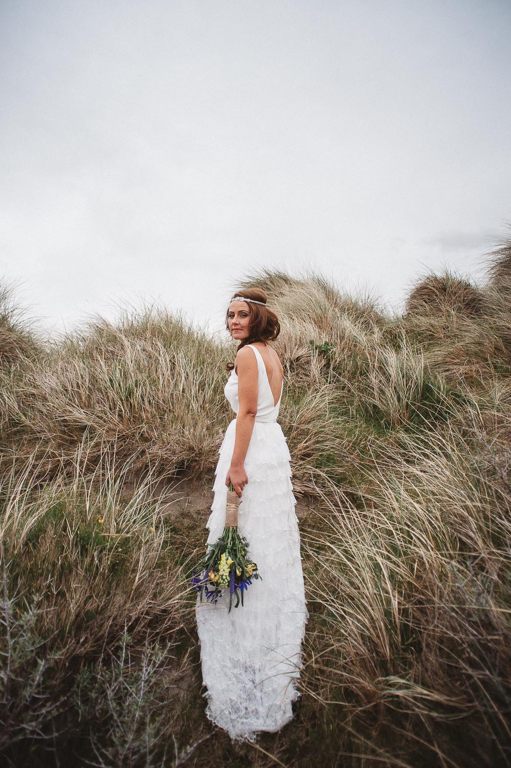 bride at dawros bay house wedding 