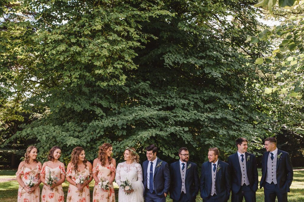 Full bridal party Castle Leslie Wedding.
