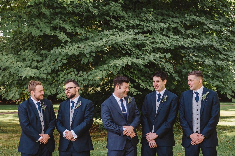 The groom and his groomsmen Castle Leslie Wedding.