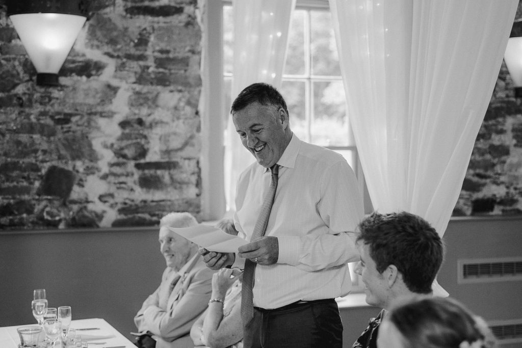 grooms father gives speech 