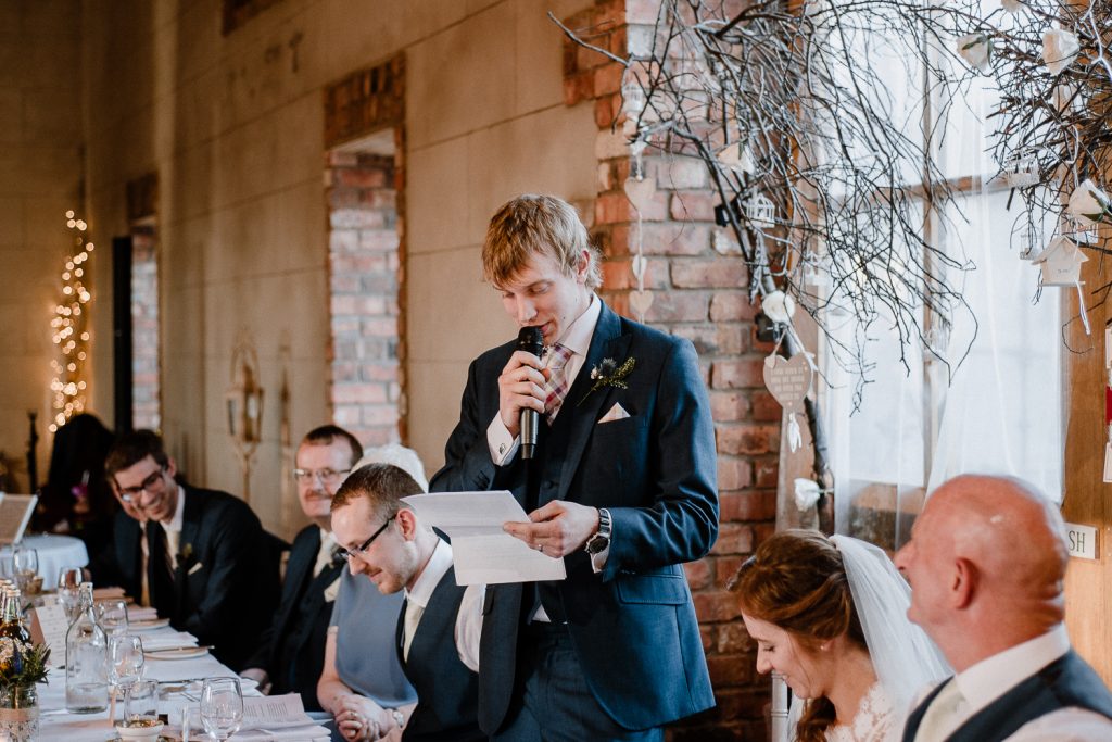 groom gives speech