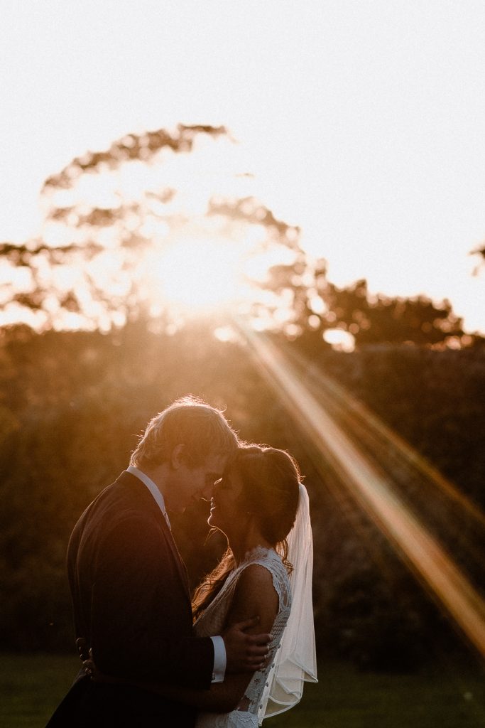 Gracehall wedding sunset