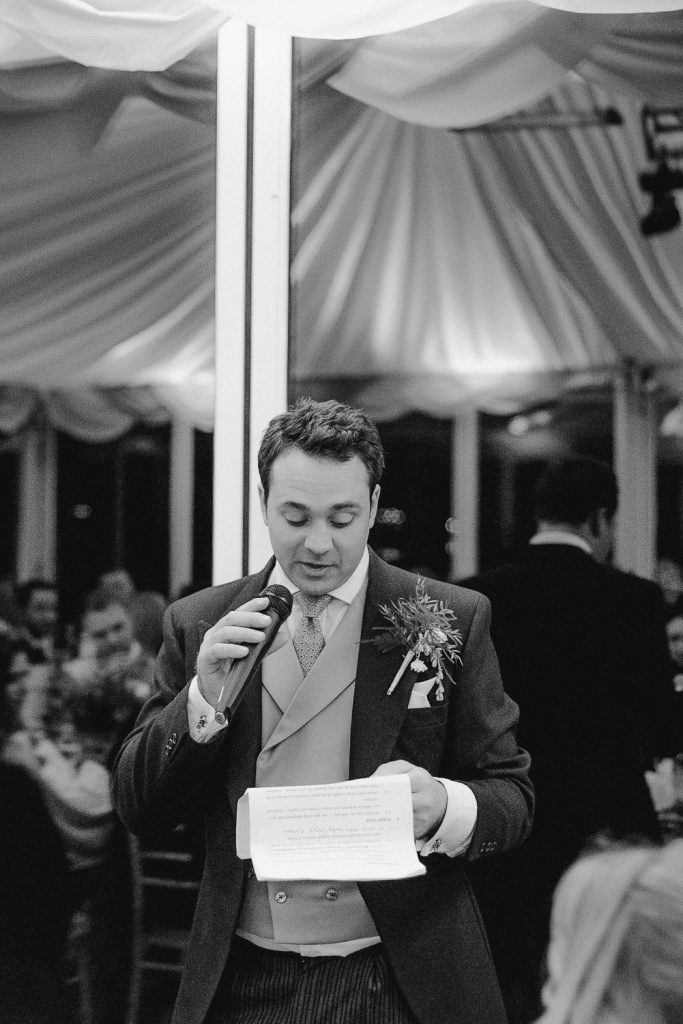 groom reading speech 