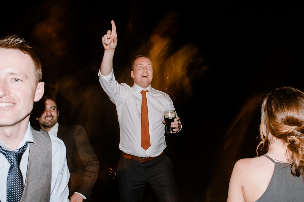 groom cheering