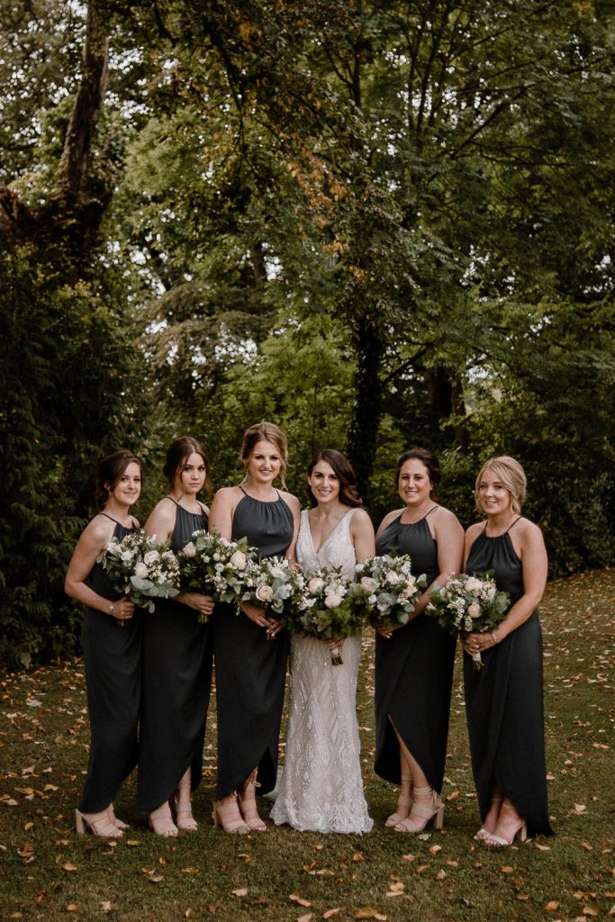 bride and her bridesmaids
